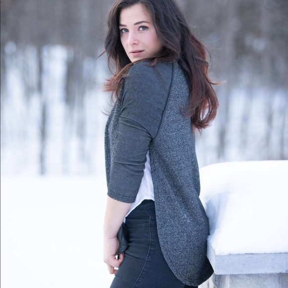 Blondie Apparel Sweaters - Blonde Apparel East End Sweater, black gray mix